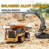 Escavatore Dumper RC Auto Telecomandata 2.4G Veicolo da Cantiere Camion Cingolato Bulldozer Giocattoli per Bambini Ragazzi Regali di Natale