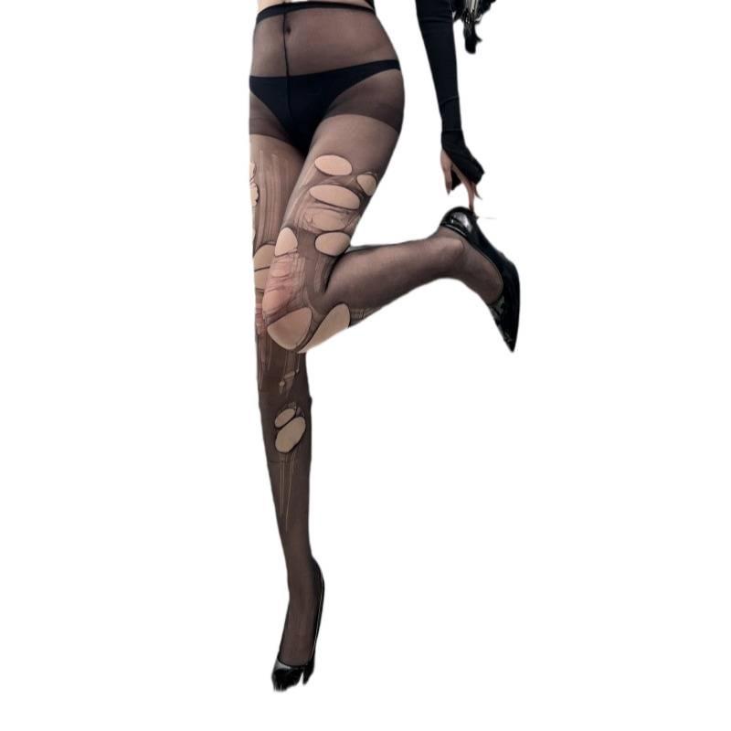 Disposable Hand-Torn Sexy Stockings for Hotel and Club Wear