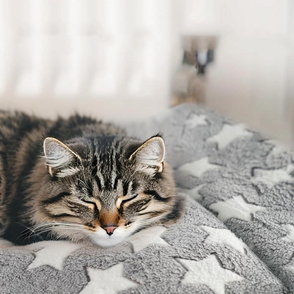 Soft Cat Bed Mats Short Plush Pet Sleeping Bed Mats for Cats Small Dogs Cute Pet Pad Blanket Warm Kitten Cushion Cat Accessories