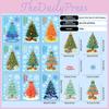 Christmas Tree Pvc Decorative Sticker With Snowflake Static Decal For Festive Scenes