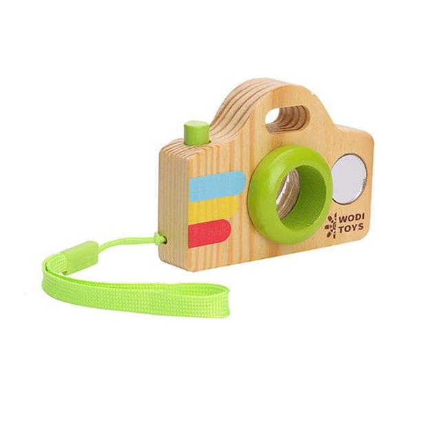 5Pcset Wooden Children Magnificat Set Toy Wooden Pretend Binocular Camera Pendant Montessori Outdoor Activity Toy Diy Present