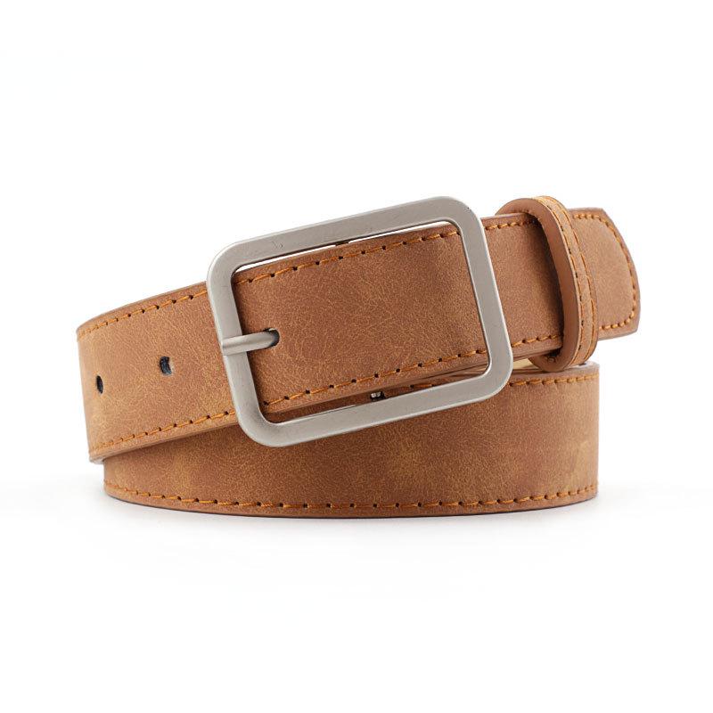 Ladies' Ancient Belt, Women's Casual Pu Belt, Versatile and High-end Jeans Belt for Women
