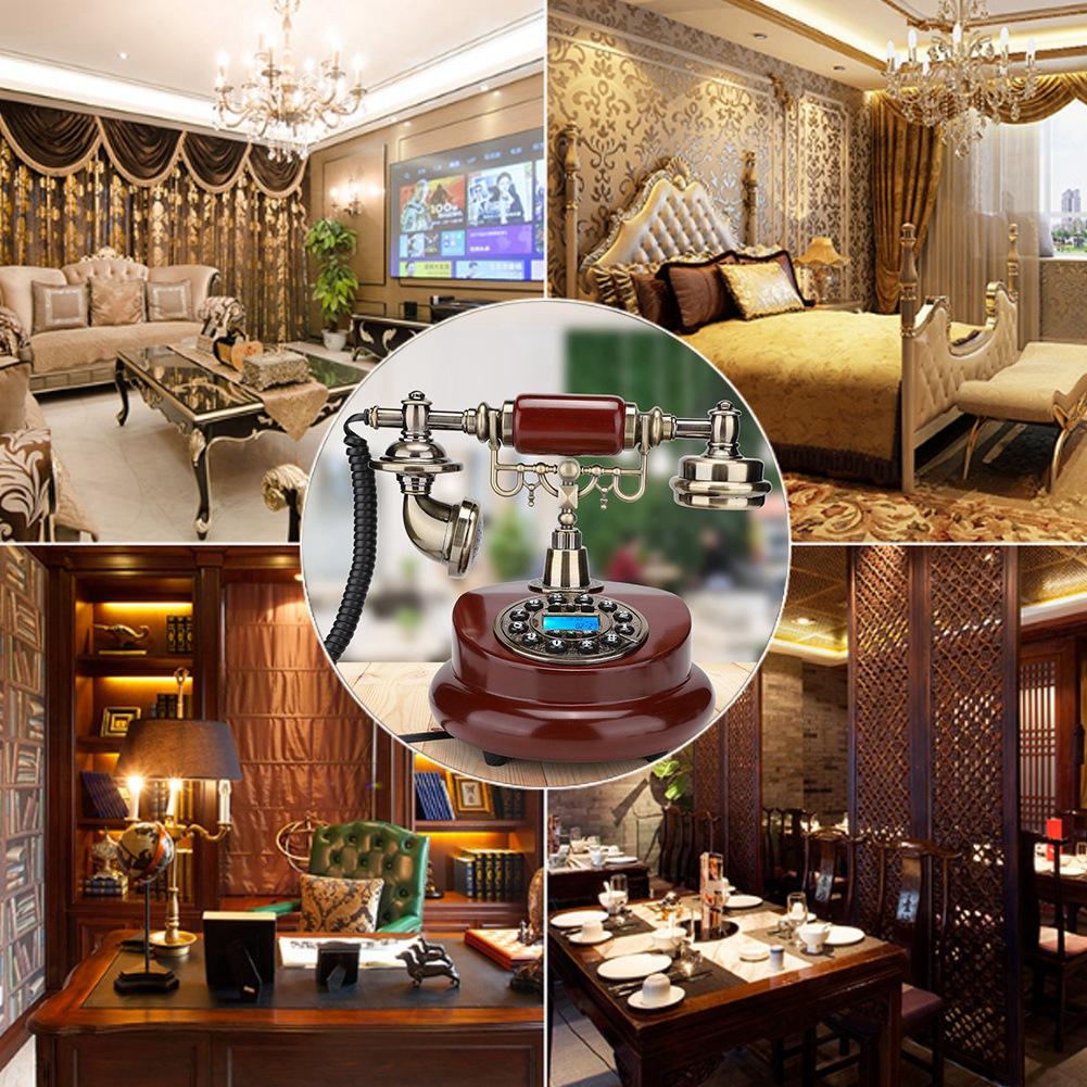 MS 6100B European Retro Style Push Button Telephone Dial Desk Phone Home Decor Classical