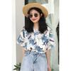 Summer Women's Short Sleeved Shirt Geometric Print Casual Vacation Style Blouse Loose Versatile Women's Clothing