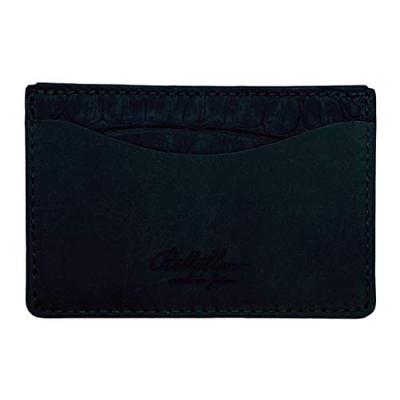 Italian Leather Pass Case Pass Case Card Case Genuine Leather Made In Japan Thin Dark Green [Rottano] Men's Women's