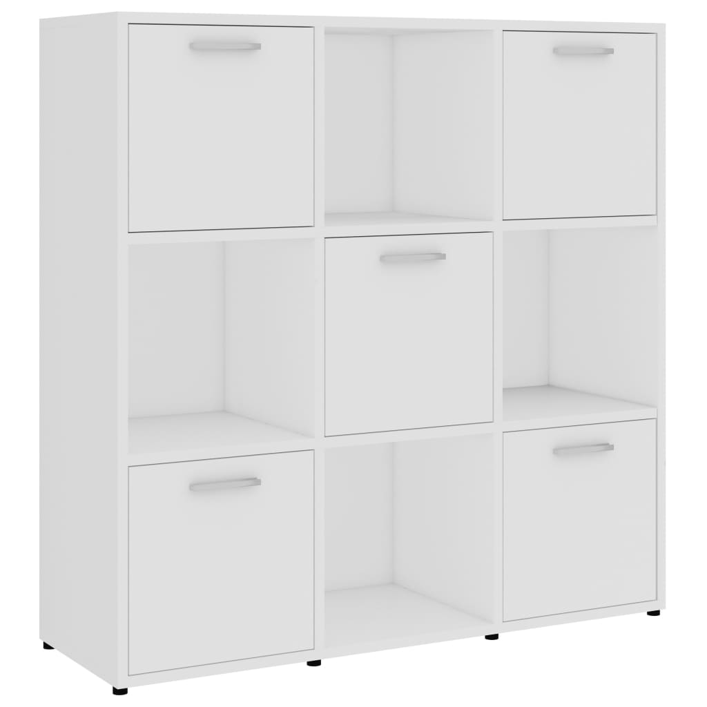 White Bookshelf 90 x 30 x 90 cm Particleboard