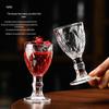 Vintage Embossed Red Wine Goblet