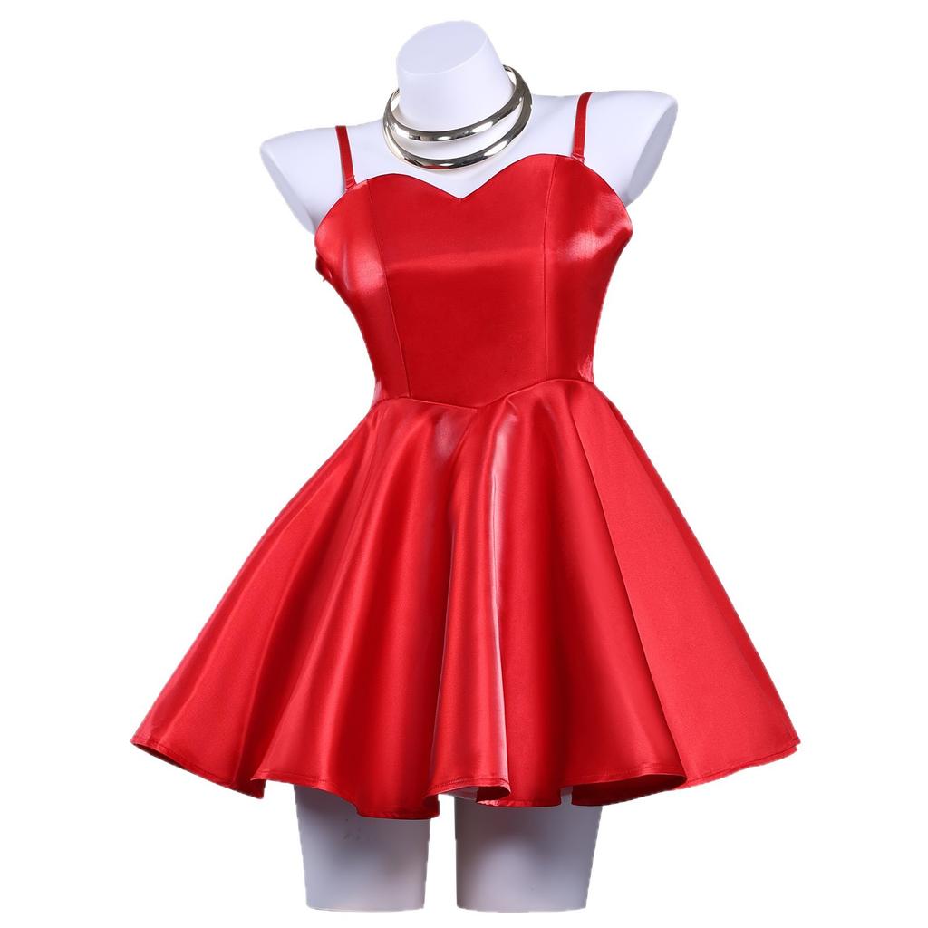 New PANTY & STOCKING with GARTERBELT Cosplay Costume Panty Anarchy Red Camisole Dress