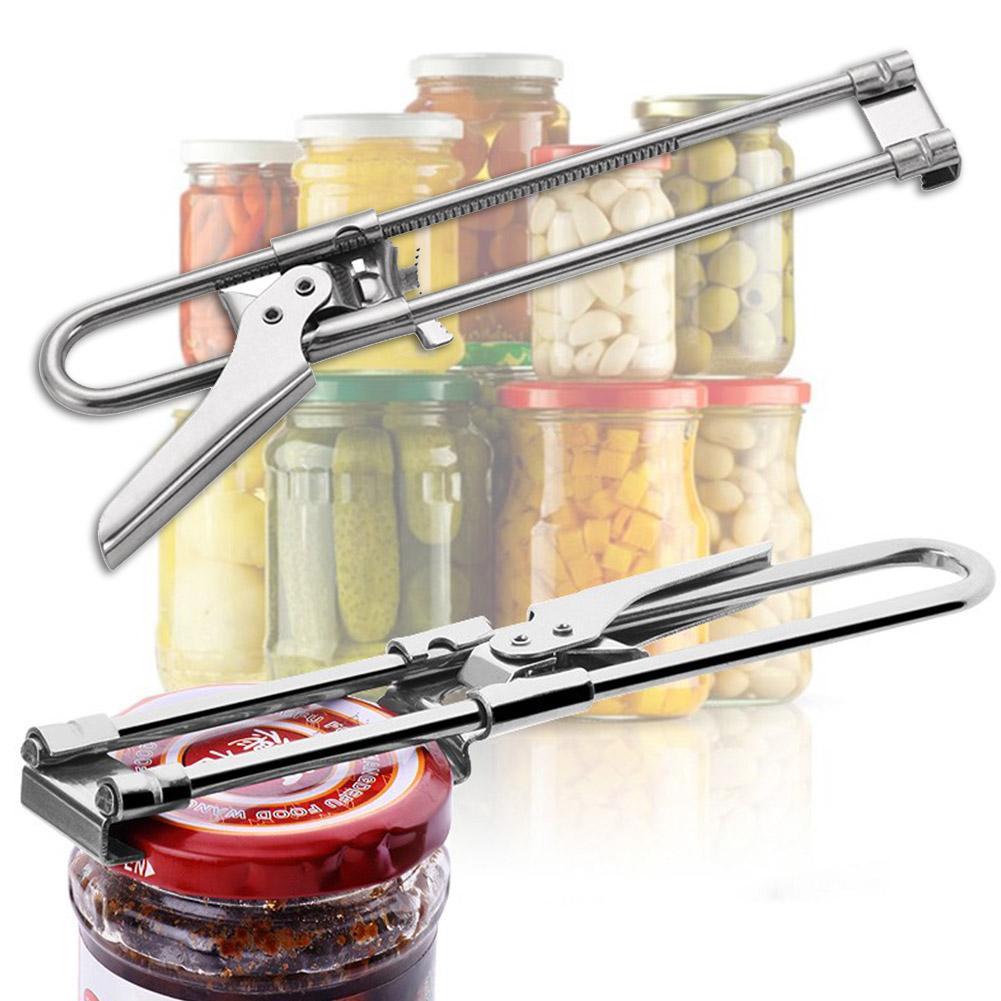Stainless Steel Adjustable Jar Opener Effortlessly Opens & Bottle Can Opener Lids E0I0