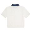 MLB New York Yankees Button Short Sleeve Summer Breathable High-Quality Polo Shirt Women Tops Ivory 3FPQB0163-50IVS