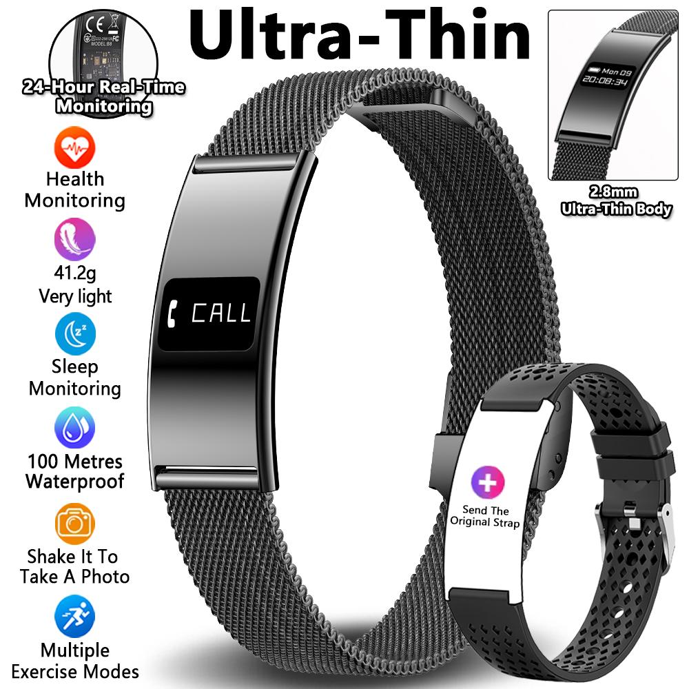 Smart Bracelet Call Reminder Time Display Smart Watch Heart Rate Sleep Monitor Sport Wrist Band Fitness Tracker Pedometer