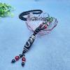 A Dzi bead pendant sweater chain for men and women long necklace fashionable ethnic style