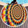 Round Beach Towel Psychedelic Surrealism Beach Blanket,Soft Comfortable Anti-Sand Absorbent Quick-drying Pool Towel Picnic Mat