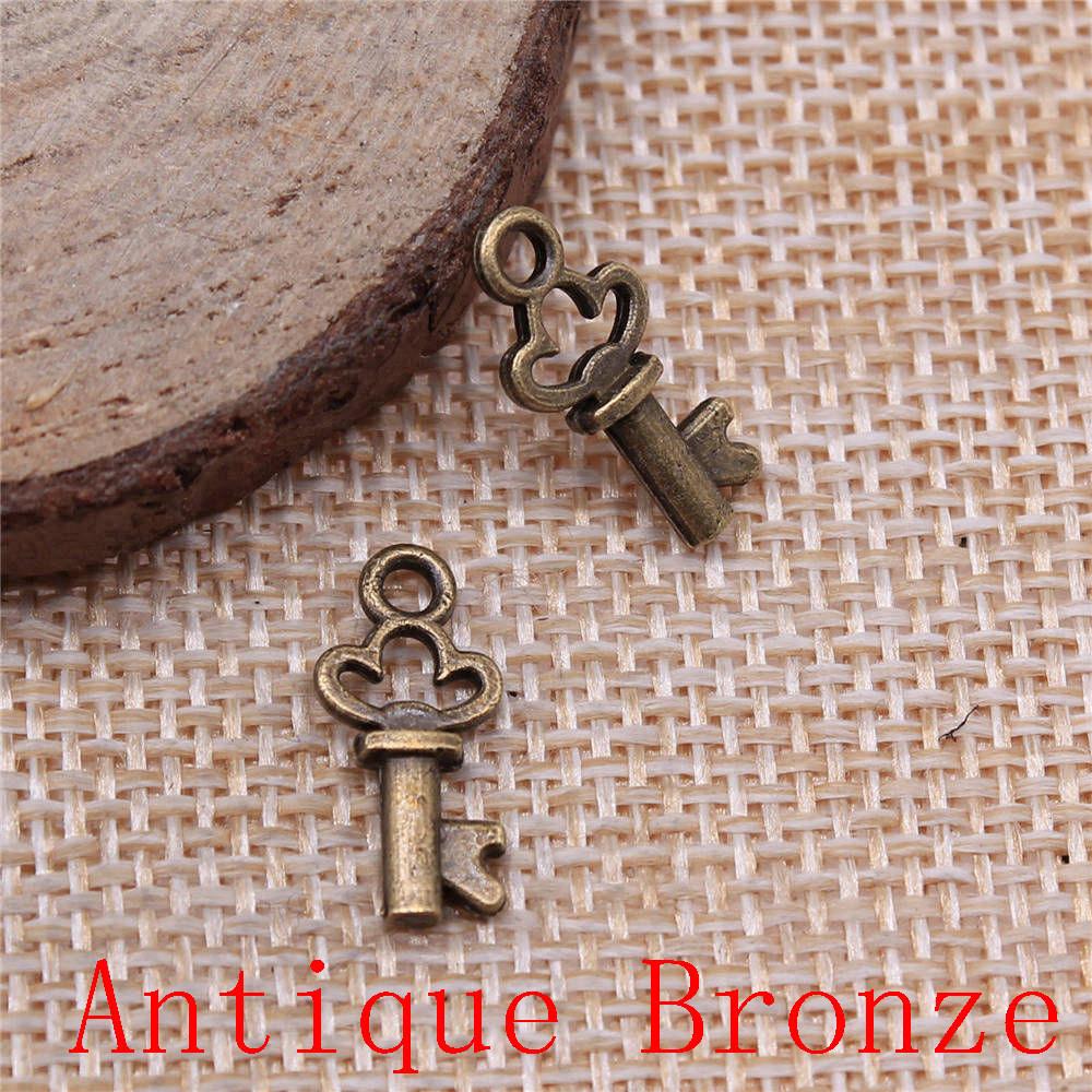 Classic Key Shaped Charms Pendant For Bracelet Necklace Jewelry Making Craft Findings
