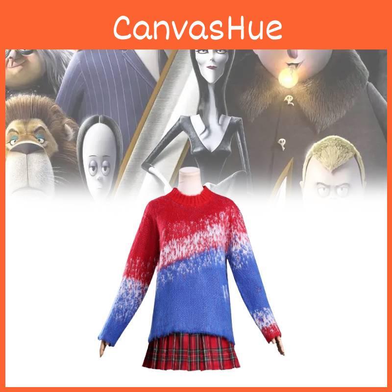 Addams Family 2 Cosplay Sweater With Printed Pattern For Halloween Costume Events