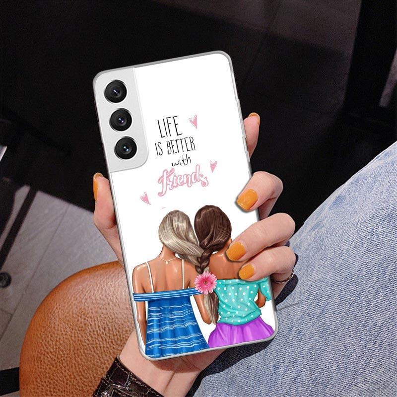 

Girls Best Friends Forever BFF Phone Case For Samsung Galaxy S24 S25 Edge S26 Ultra S23 S22 S21 Plus S20 FE + Personalized Print Samsung S25 Plus