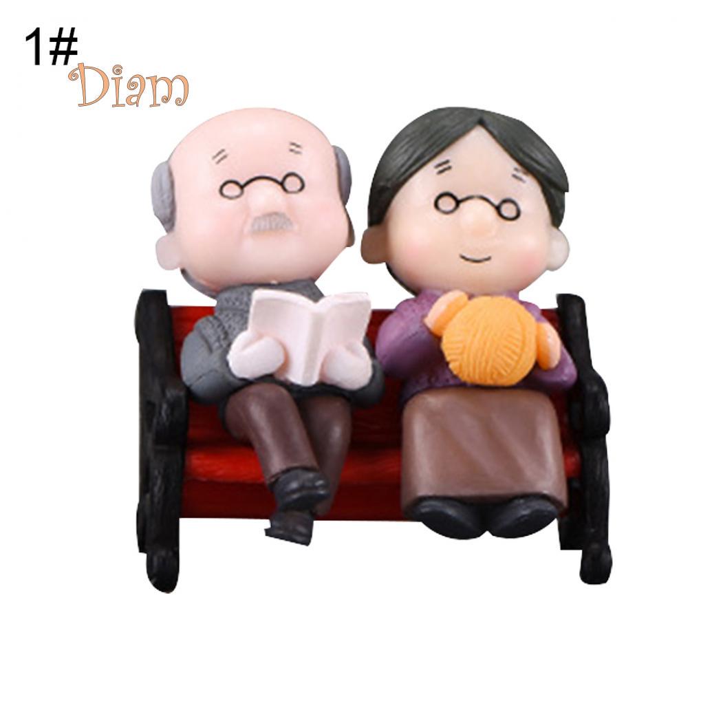 

Миниатюрная фигурка дедушки и бабушки, для домашнего декора 3pcs