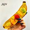 Tension Relief Toys Stress Banana Squeeze Toy, Clear Fake Sensory Improve Desk Gadgets Concentration & Relieve Tension, Soft Stretchy Fruit Fidget Toy