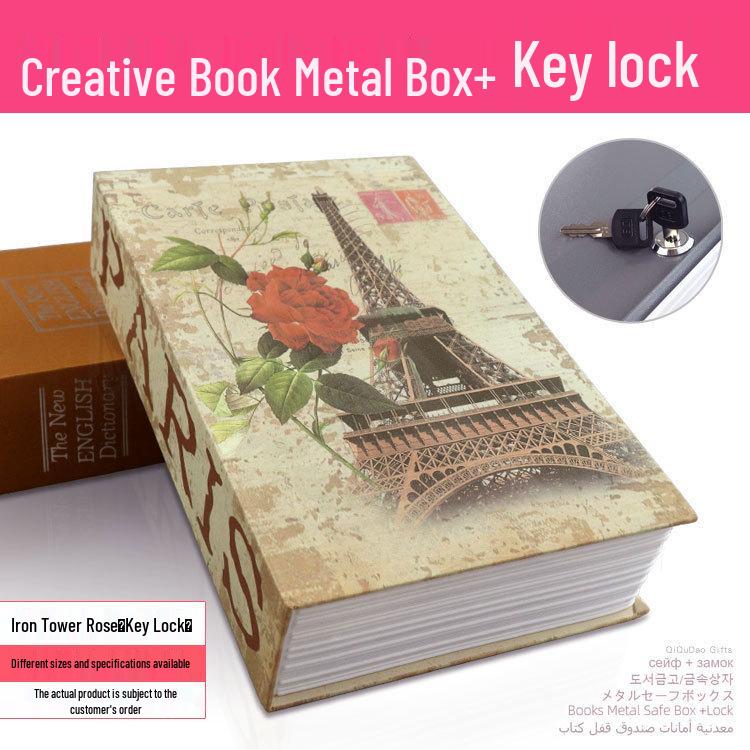 Cross-Border E-commerce Book Safe with Password Lock - Creative Storage Box & Metal Piggy Bank