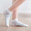5/10 Pairs Comfortable Casual and Versatile Spring Summer Blue Socks Women's Cute Low Top Open Toe Boat Socks Women's College Style Socks