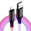 6A 66W RGB Lights Charge Cable 3 in 1 Mobile Phone Data Cord Fast Charging Cable  Phone Charging