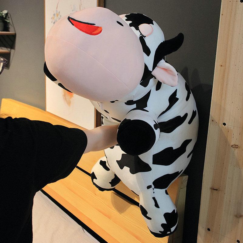 80-120 cm Tamaño Gigante Vaca Acostada Muñeco Suave Almohada para Dormir Peluche Animal Lindo Ganado Juguetes de Peluche Encantador Regalo
