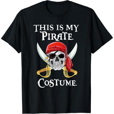 Funny This Is My Pirate Costume Shirt Halloween Costume T-Shirt
