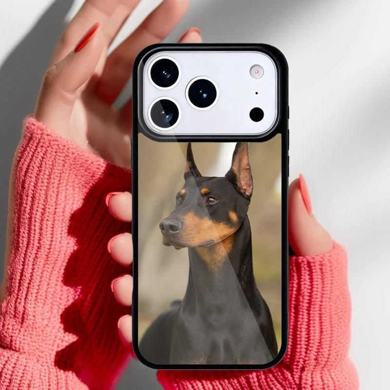 Doberman Dog Phone Case for iPhone 17 16 15 14 13 Pro Max Back Cover for 12 11 Pro Coque