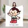 Astro Boy Character Mighty Atom Blanket Animation Flannel Vintage Warm Throw Blanket for Home Restaurant Autumn/Winter Office