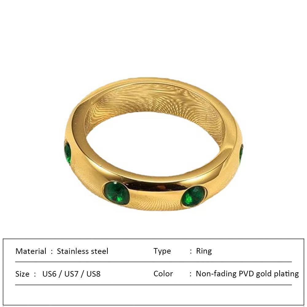 Waterproof Stainless Steel Ring for Women Non-fading Heart Ring Stylish Metal Rings Simple New Jewelry