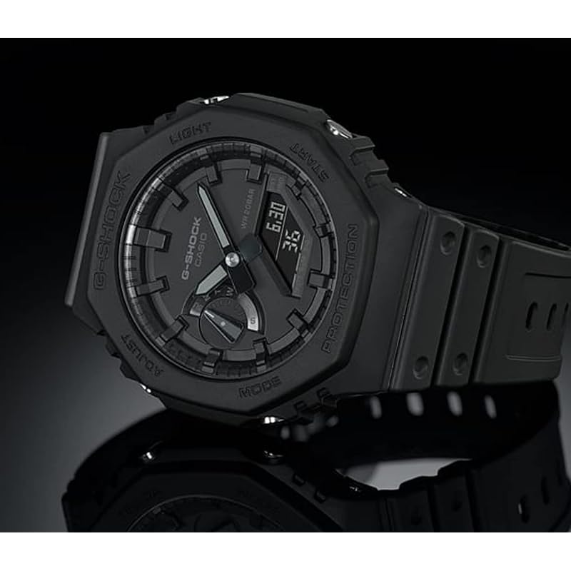 Casio G-Shock GA-2100-1A1 Analog-Digital All-Black Men's Watch with Carbon Core Guard [Used]
