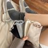 Ladies Spring and Autumn Sweet Solid Color Fungus Lace Ballet Wind Drum Pile Socks