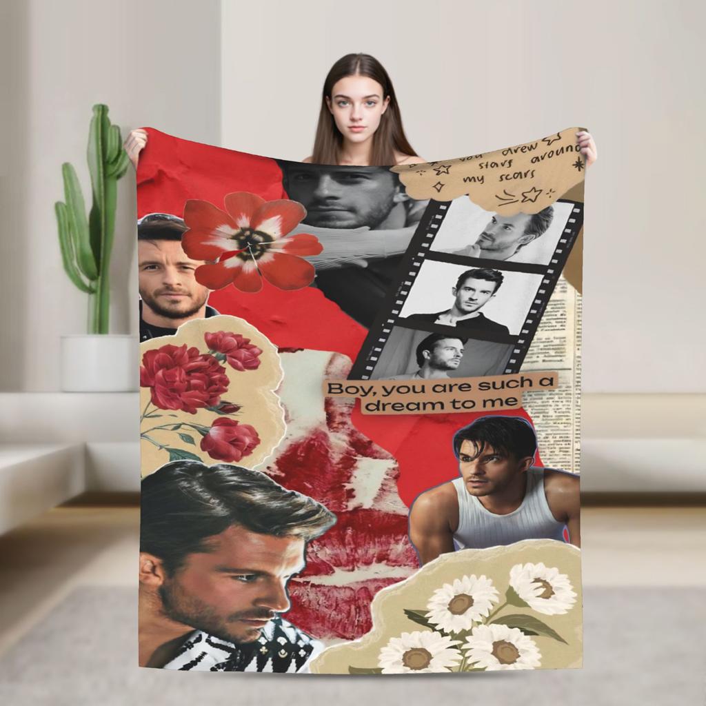 Jonathan Bailey Actor Flannel Blanket Comedy Custom Throw Blankets for Home cm Rug Piece