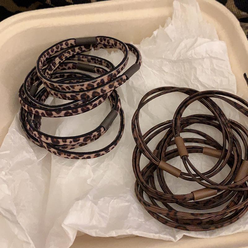 Korean Retro Leopard Print High Elasticity Hair Tie Band
