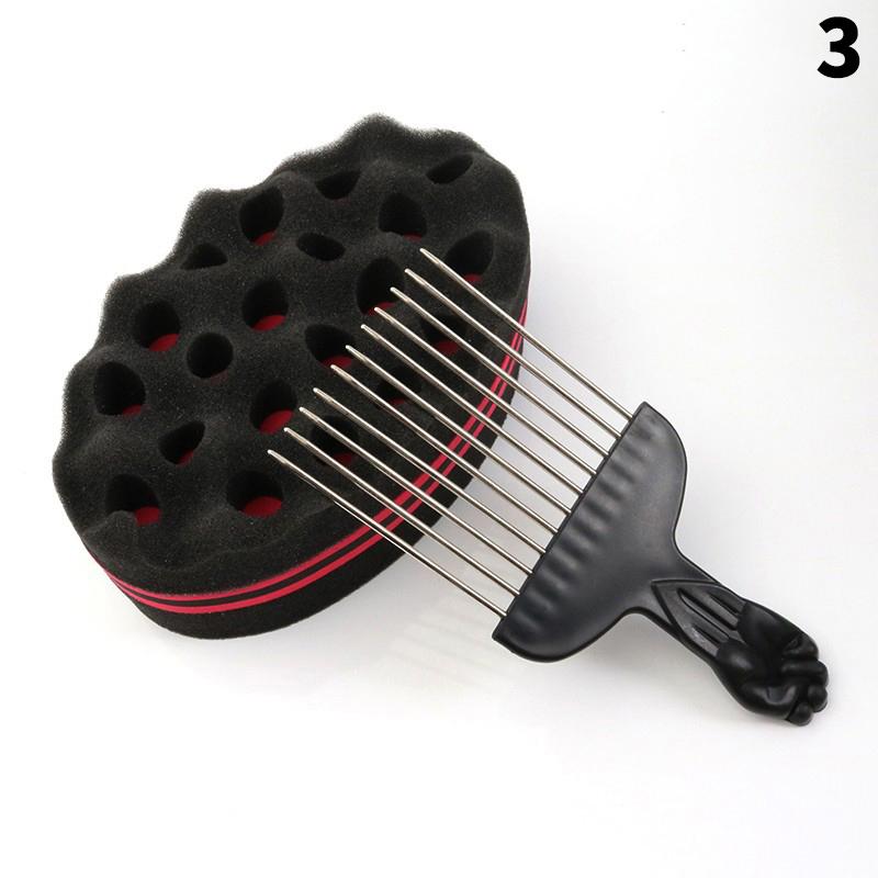 Friseursalon Herren Haarflechter Twist Schwamm Handschuhe Afrikanisches Haar Styling Gabel Kamm Haar Locken Schaumstoff Für Salon Friseurbedarf