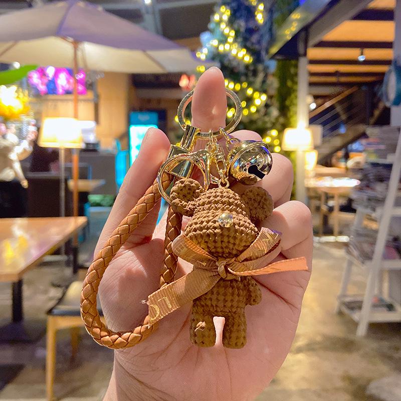 

Очаровательный шерстяной брелок в виде медведя — очаровательный мультяшный дизайн для сумок, машин и школьных принадлежностей