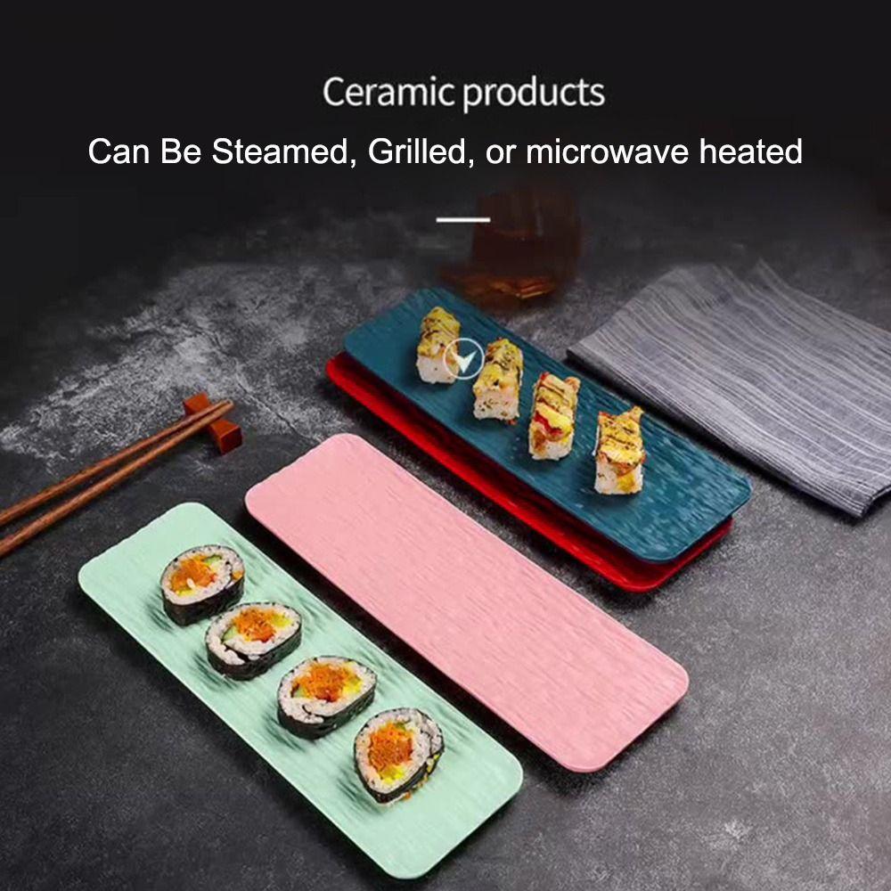 Rectangular Shape Sushi Plate Multicolor Flat Plate Creative Restaurant Plate  Restaurant Use