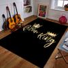 Gold Queen and King Dripping Crowns Design Patterned carpet a non slip rug suitable for all seasons and any setting, gift