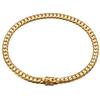 Hip Hop Bling Gold Cuban Link Chain Necklace For Men, Rapper Style Tank Chain Jewelry, Trendy Whip Chain Necklace