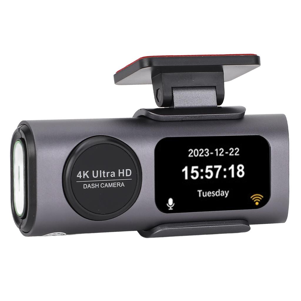 Dash Camera 4K Front 1080P Rear Dual Lens Wide Angle Night Vision Loop Recording Gravity Sensor 24H