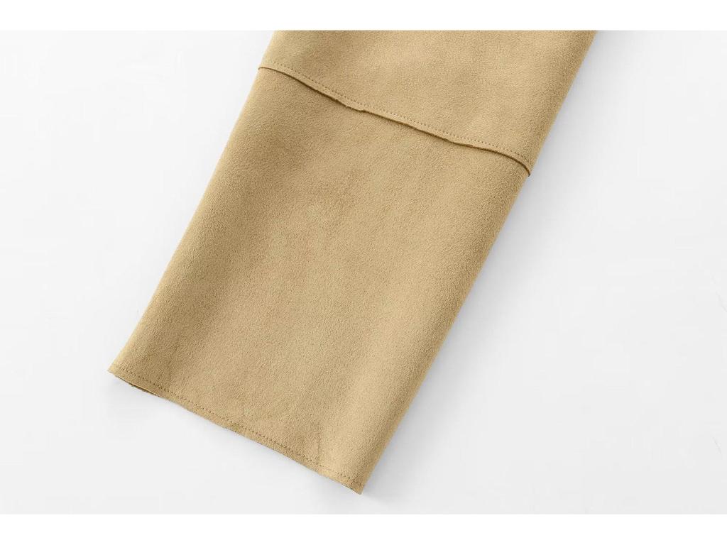 2025 Women's European & American Suede Effect Street Fashion Jacket