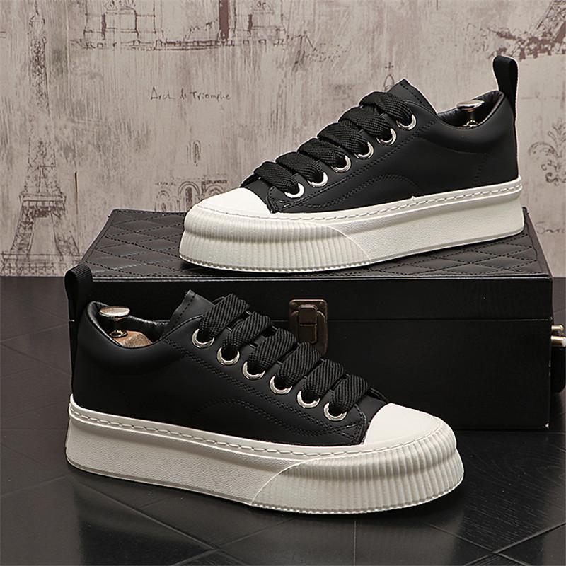 

Мужские кроссовки, повседневная спортивная обувь для мужчин, легкая дышащая обувь из искусственной кожи, мужские плоские коричневые теннисные туфли Zapatillas Hombre 38 чёрный