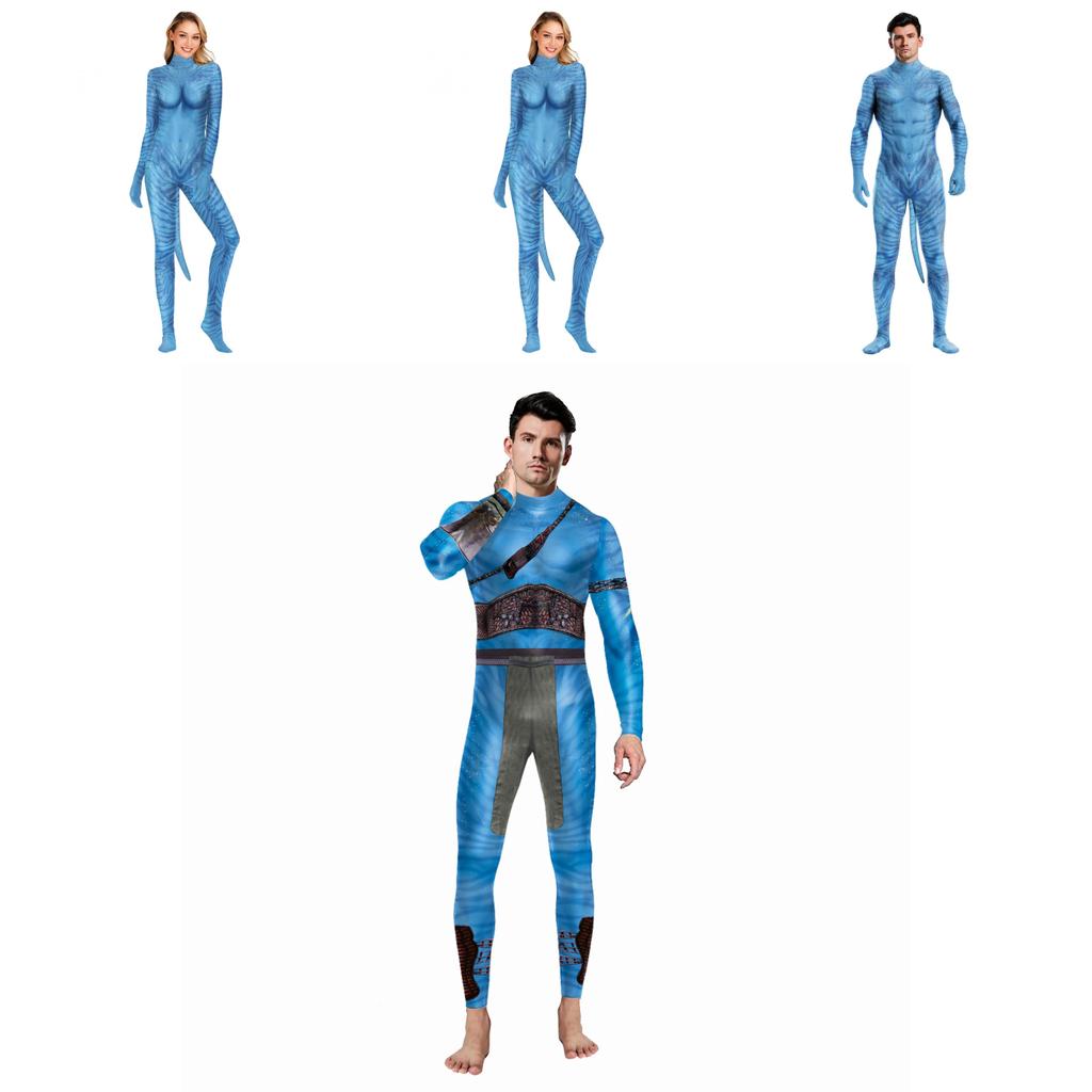 Avatar Themed Halloween Costume Stunning Milk Silk Spandex Bodysuit