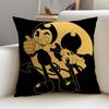 BBendy and the Ink MachineS Cushion Cover Breathable and Skinfriendly Linen Pillowcase Square Removable and Washable Cushion