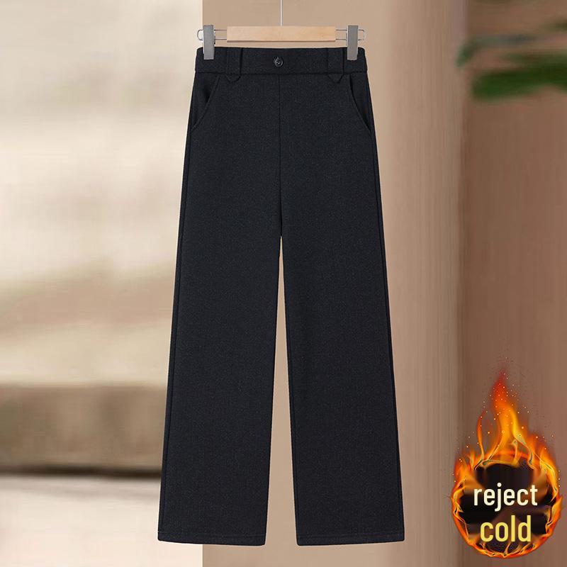 High Waist Versatile Casual Pants for Middle-Aged Women - Loose, Fashionable, Temperament-Enhancing Long Pants for Spring and Autumn