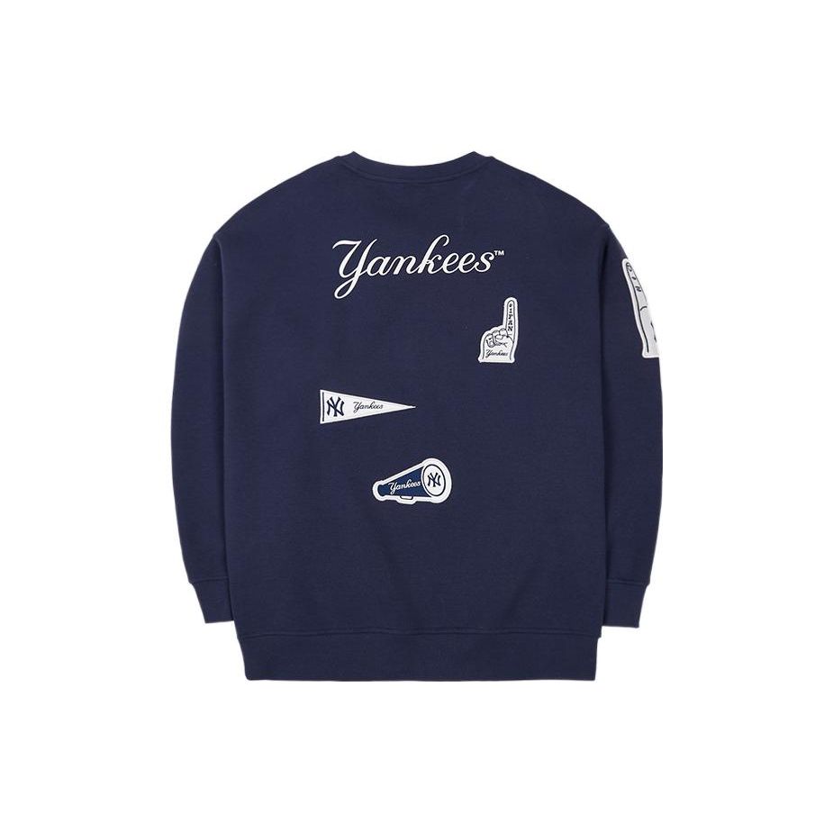 New Era × MLB New York Yankees Badge Embroidered Crewneck Pullover Long Sleeve American Sweatshirt Unisex sweatshirt 13559735