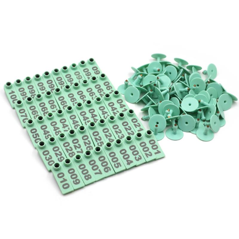 100 szt. Karta z kolczykami dla zwierząt Karta z uchem owcy świnia do identyfikacji kóz