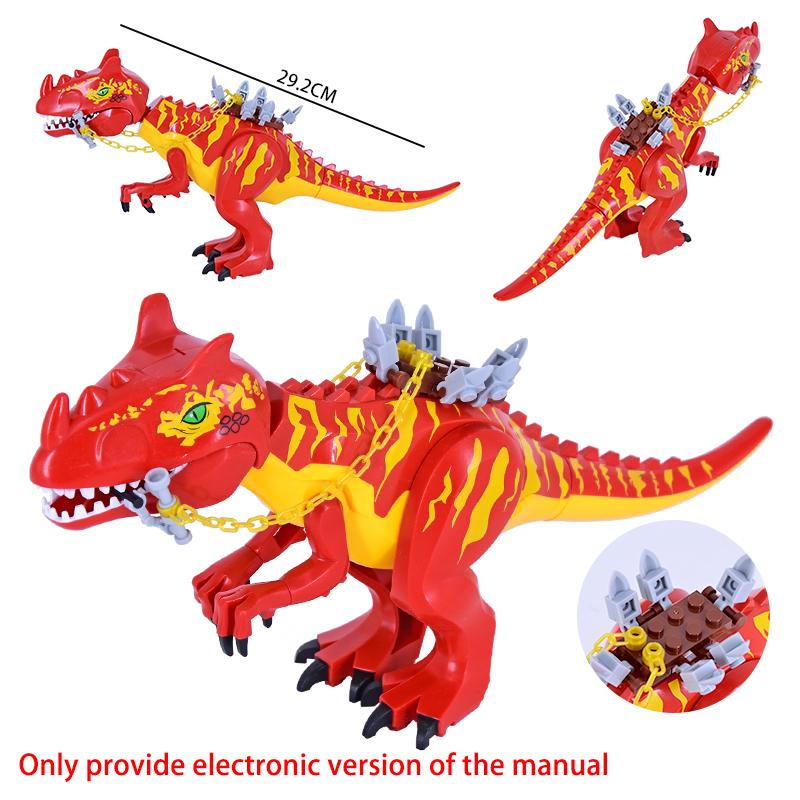 Jurassic Dinosaurs Building Blocks Brachiosaurus DIY Big Size Tyrannosaurus Action Figure Models Children Toys Animals Gifts