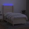 VidaXL Bed Slatted Base with Mattress and LEDs, Upholstered Bed, Single Bed, Adult Bed for Indoor Bedroom, 3138778