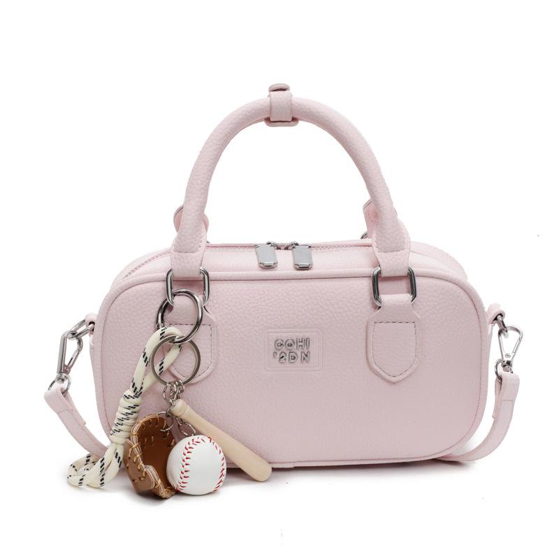 New Niche Lychee Pattern Portable Bowling Bag, High-end Temperament Versatile Messenger Women's Bag